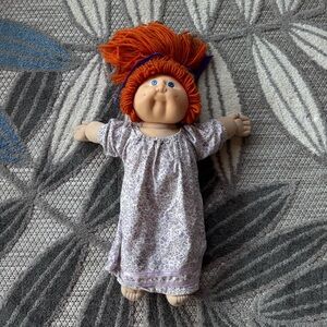 Vintage Cabbage Patch Kids Doll 1978 1982 Blue Eye Red Hair Girl
